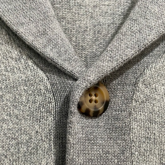 Gray Mens Button-up Cardigan - Picture 2 of 3